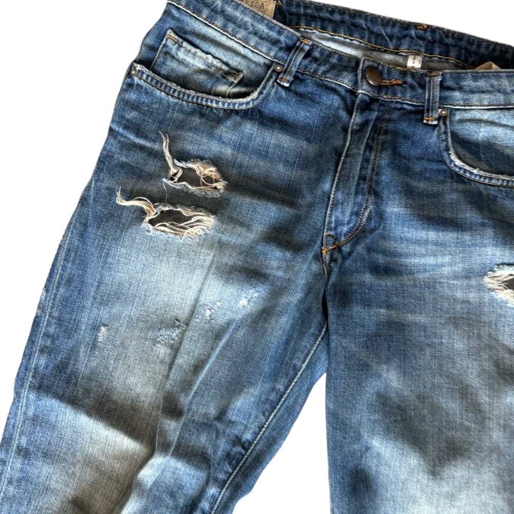 Mauro M. Grifoni Denim Streetwear Women’s 29 Distressed Jeans High End Italy - Picture 3 of 14